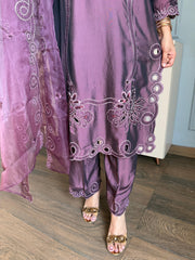 Most beautiful hotseller pakistani style embroidered suit (Aru)