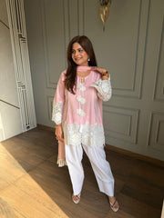 Pure mul chanderi cotton light suit for summers (Saivi)