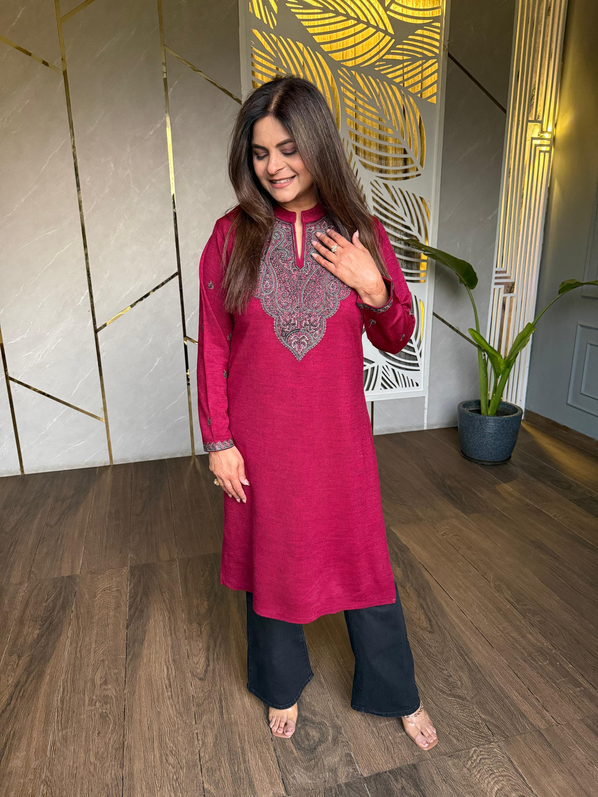 Warm and soft single casual x formal kurti (Nihari)