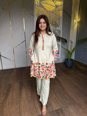 New 2 piece woollen embroided co-ord set (Palak)