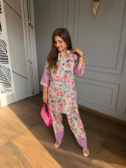 Pure cotton farshi salwar co-ord set (Nilu)