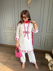 Pure soft cotton embroidered suit (Hira)