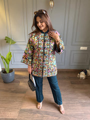 Overall kashmiri embroided coat set (Kusamm)