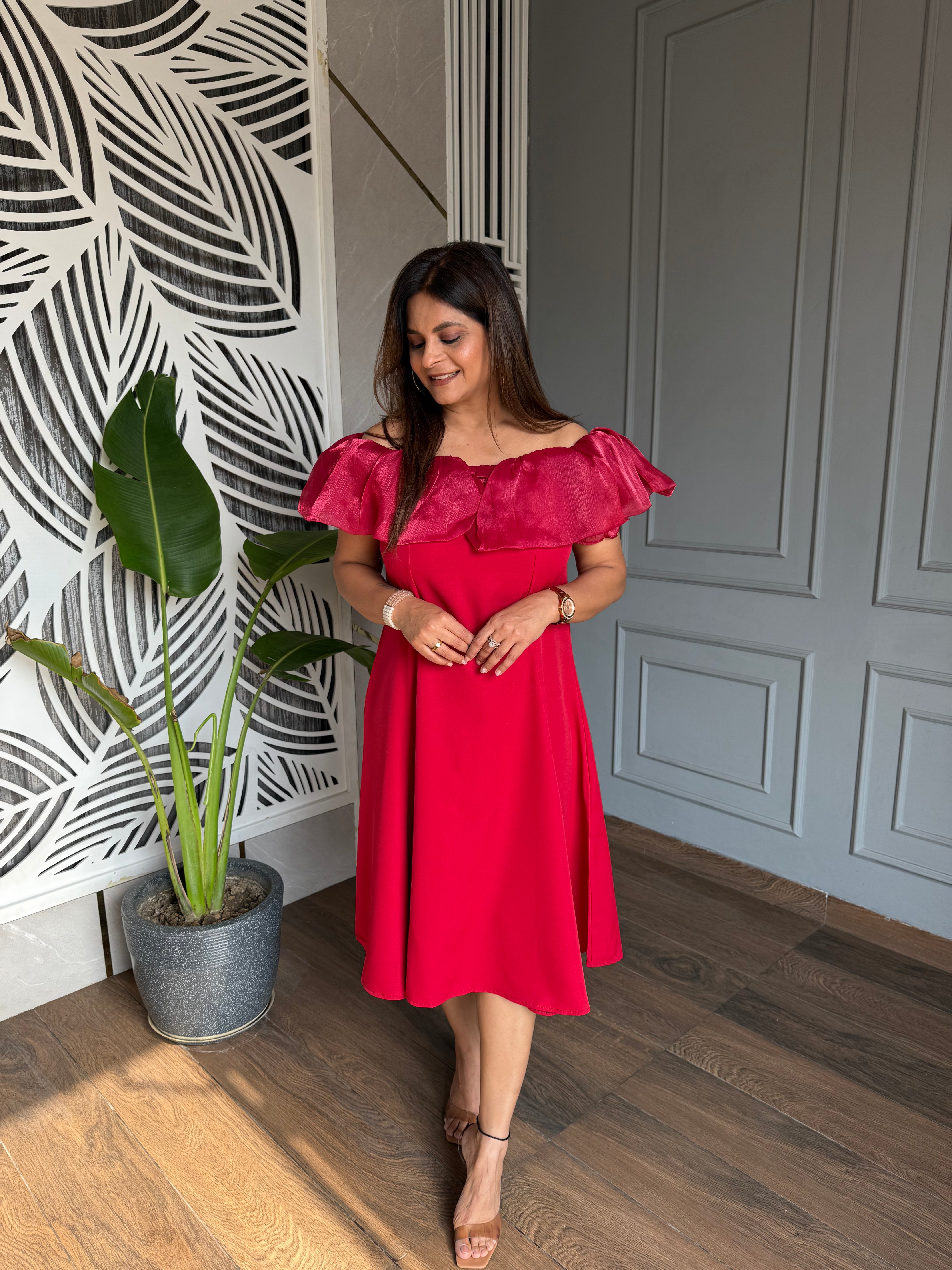 Summer off-shoulder dress (Megha)