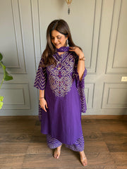 Pure cotton bandhej print in super cool colours (Radhika)