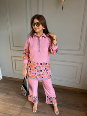 Beautiful summer embroidered co-ord set (Meloni)