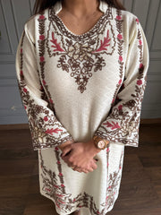 Most exclusive premium knitted wool embroidered pheran set (Vami)