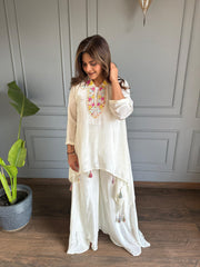 2 piece crepe embroided co-ord set (Inaab)