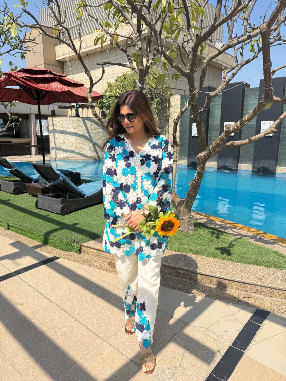 BLUEBERRY PURE MUL COTTON CO-ORD SET