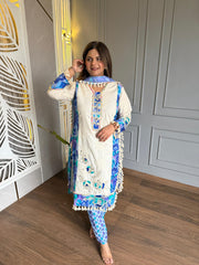 Pure cotton embroidered suit with lining of shirt (Maya)