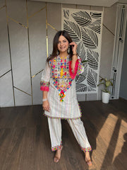 Cotton lurex suit
