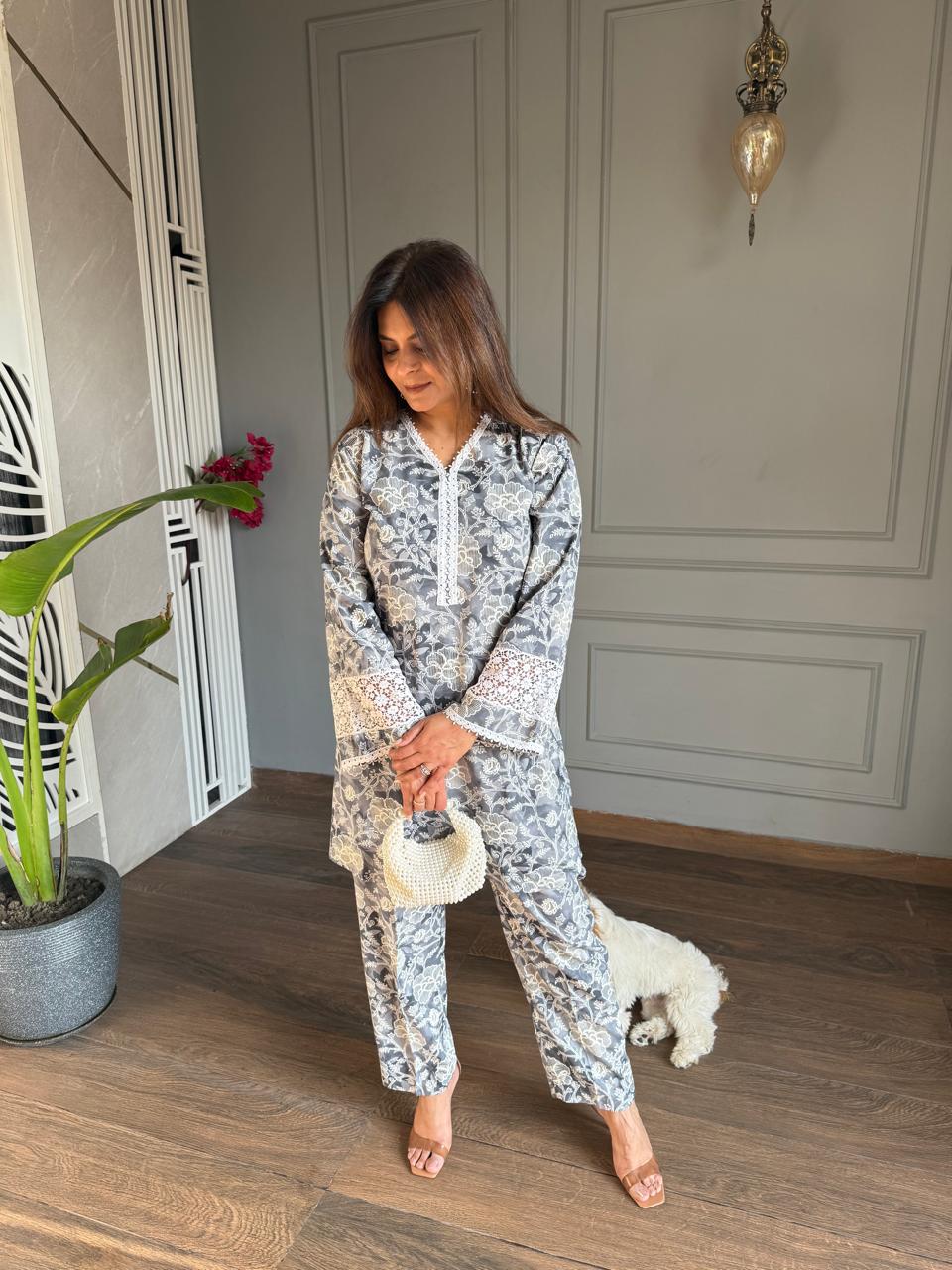 Pakistani style soft cotton co-ords (butter)