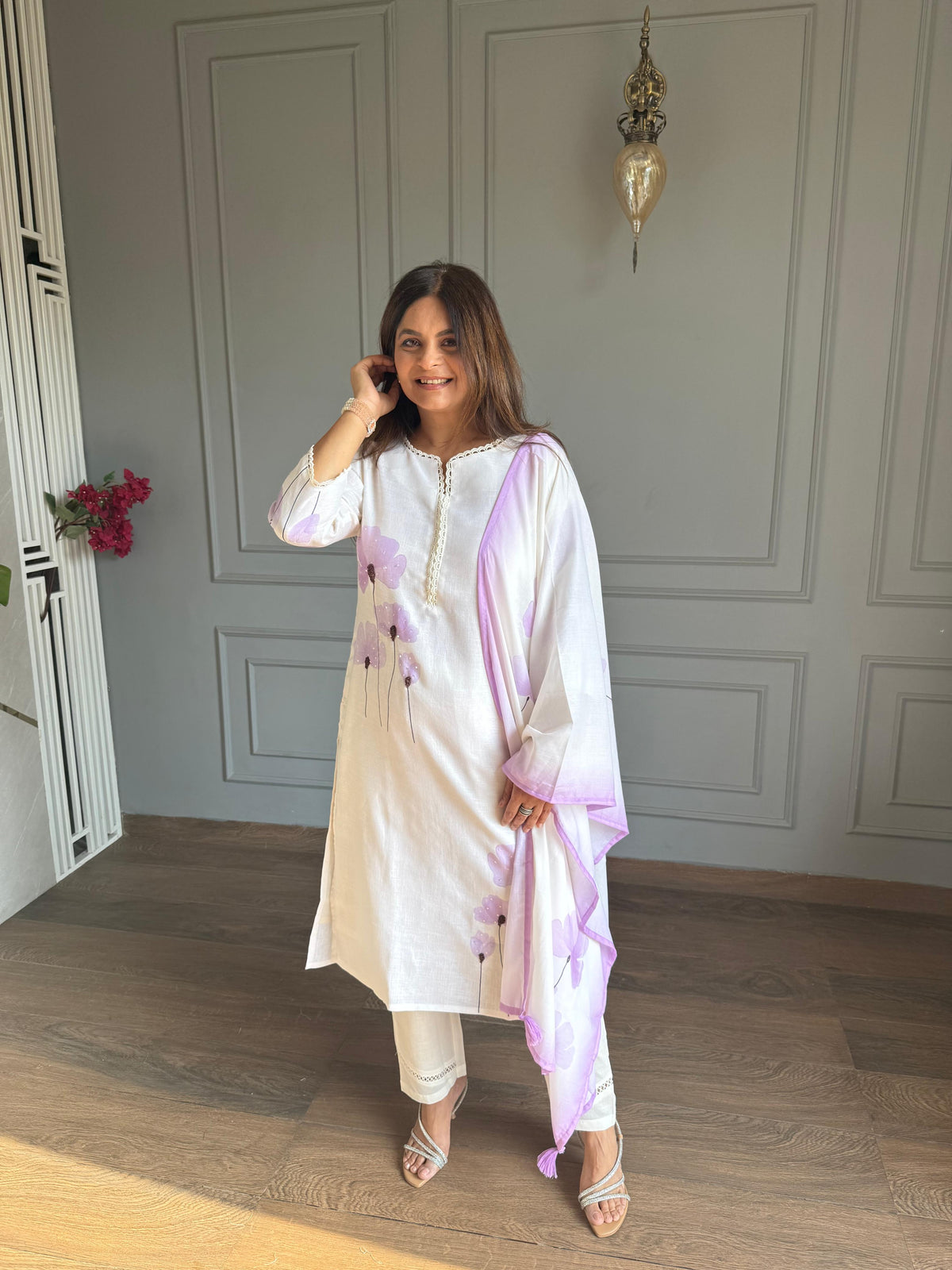 Cotton straight suit with lining (Daisy)