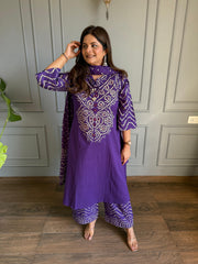 Pure cotton bandhej print in super cool colours (Radhika)