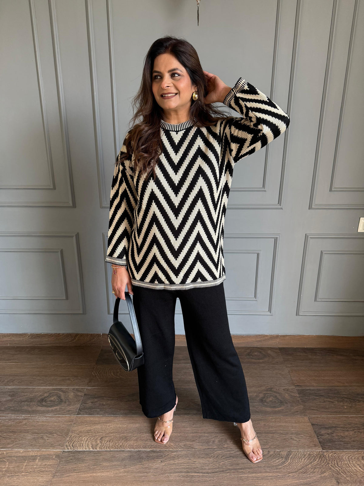 Super soft knitted wool striper co-ords (Phool)