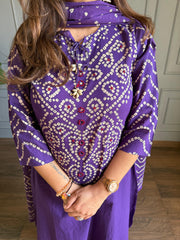 Pure cotton bandhej print in super cool colours (Radhika)