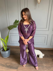 3 piece tissue co-ord set with bustier (Ahila)