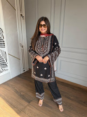 Pure cotton embroidered suit with dupatta (Minakshi)