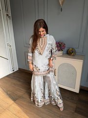 Most pretty crepe gara suit with cotton lining (Navira)