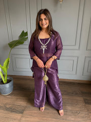 3 piece tissue co-ord set with bustier (Ahila)