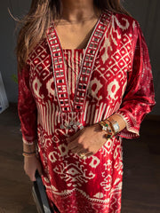 New summer co-ords with cotton lining on shirt real mirror detailing on neckline (Nysha)
