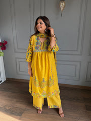Pure cotton embroided suit (SARAH)