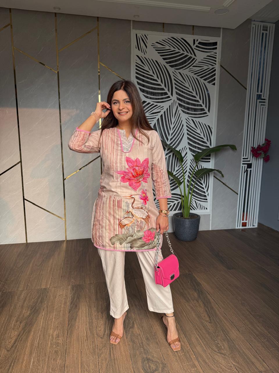 Pure cotton floral co-ord set