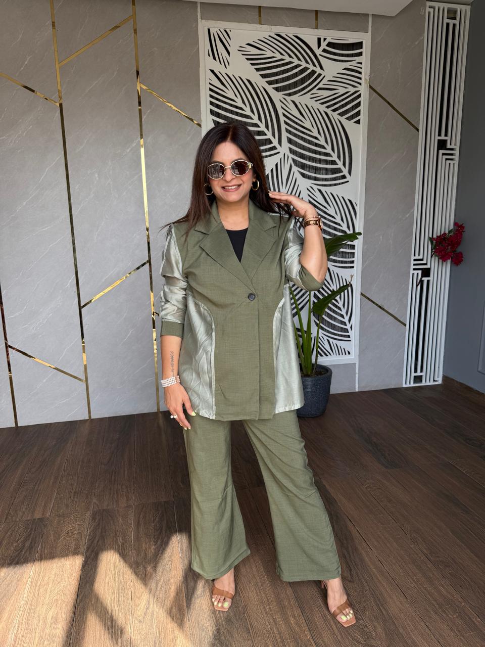 Soft imported fabric loose style blazer sets (Maria)