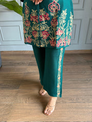 2 Piece woollen floral embroided co-ord set (Karina)