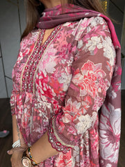 Cotton anarkali embroided suits (Delhi)
