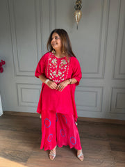 Crepe embroided kaftan set (Sprite)