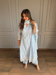 Pure mul cotton embroidered suit with cotton lining (Arya)