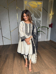 COTTON SCHIFFLI EMBROIDED SUITS (BUTTERFLY)