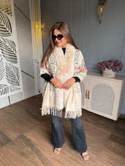 Kashmiri embroidered furr capes