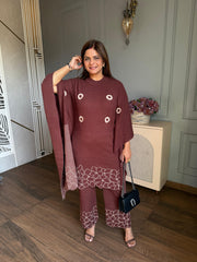(Anamika) Exclusive woollen knitted kaftan sets