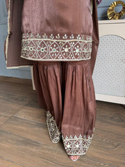 Imported chinnon real mirror garara suit (Ravya)