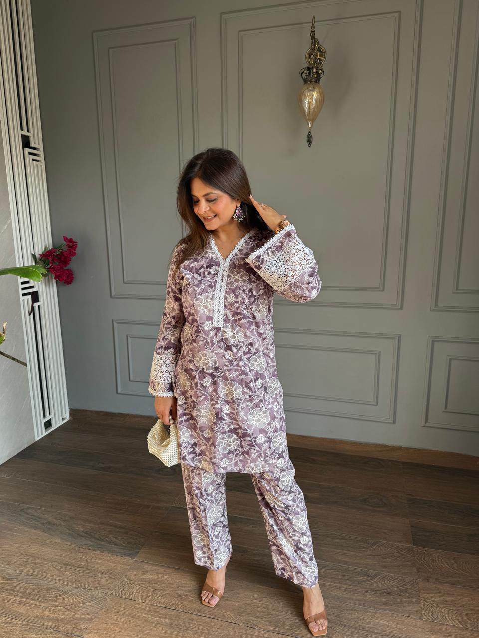 Pakistani style soft cotton co-ords (butter)