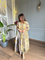 Cotton anarkali embroided suits (Delhi)