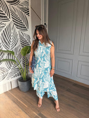 Daily wear floral printed cotton co-ord (Apple)