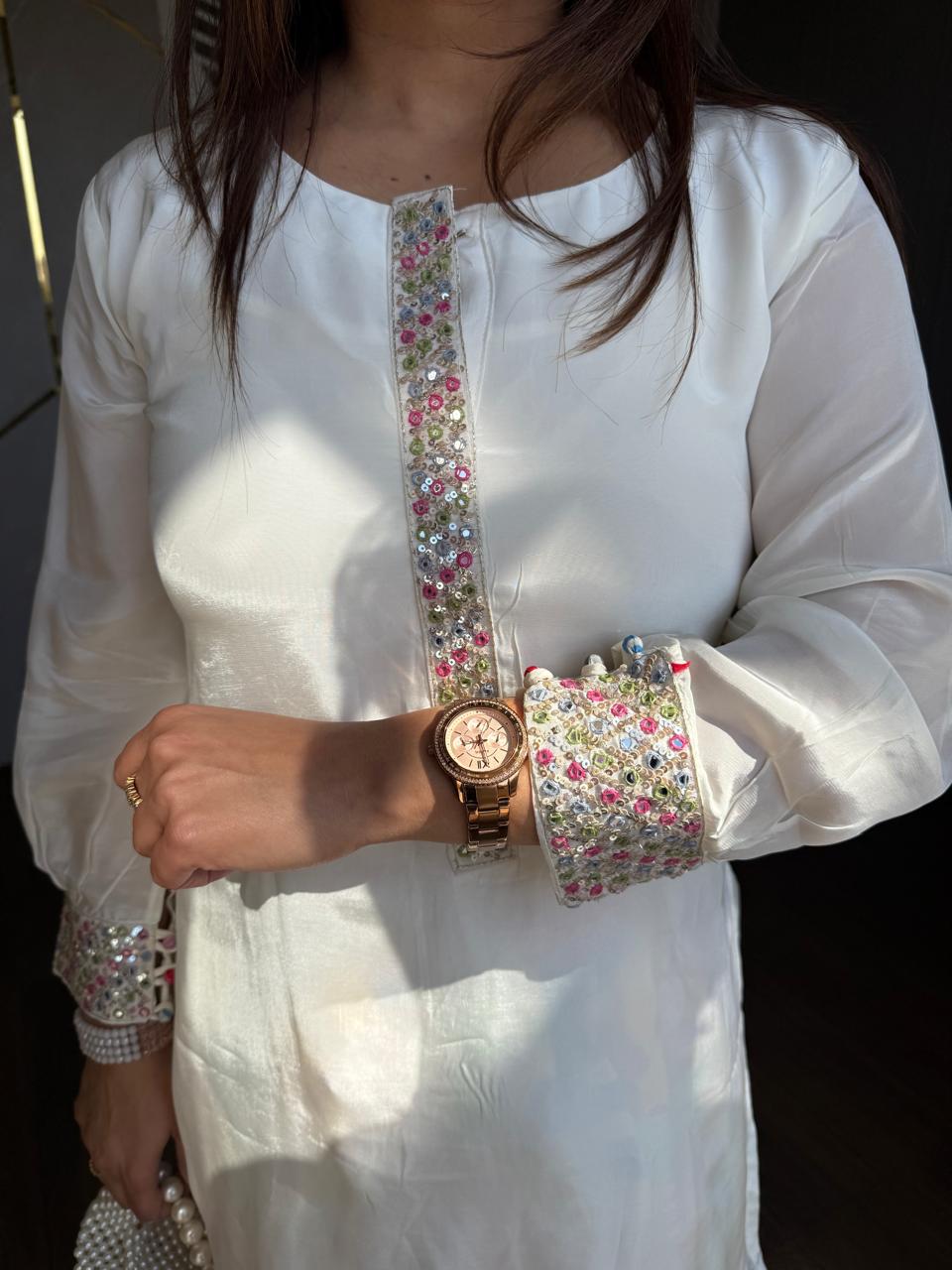Satrangi tulip pants crepe co-ord set