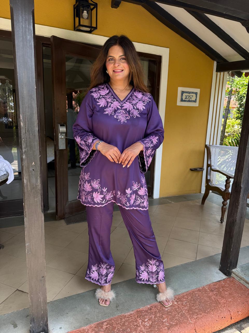 Modal cotton kashmiri embroidery summer co-ord (Bela)