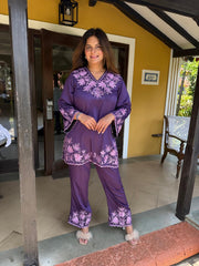 Modal cotton kashmiri embroidery summer co-ord (Bela)