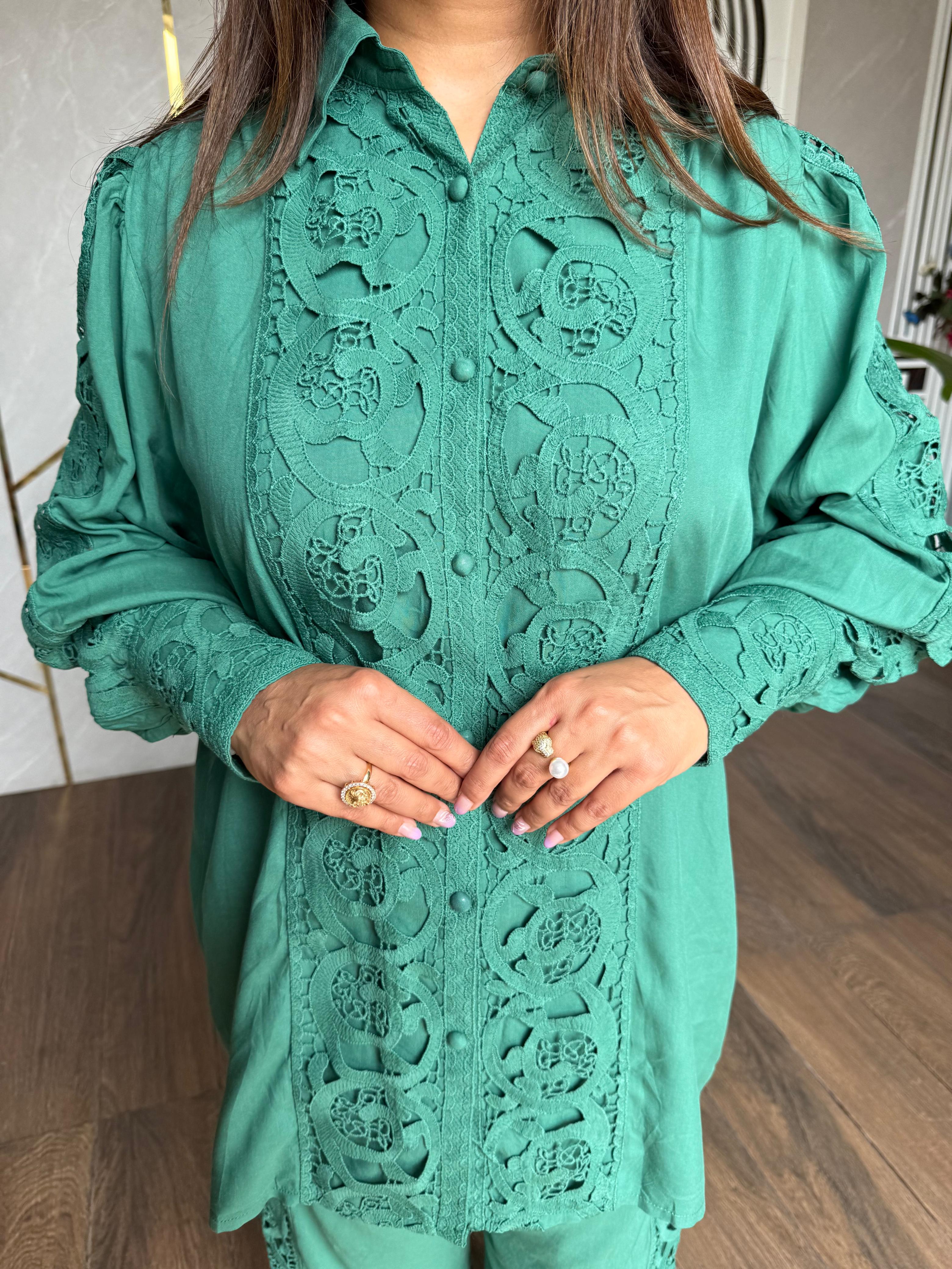 Pure cotton laced co-ord set (Japan)