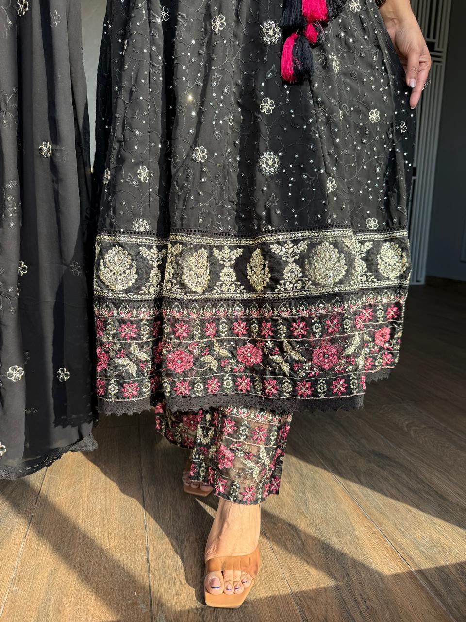 Angrakha style anarkali suit