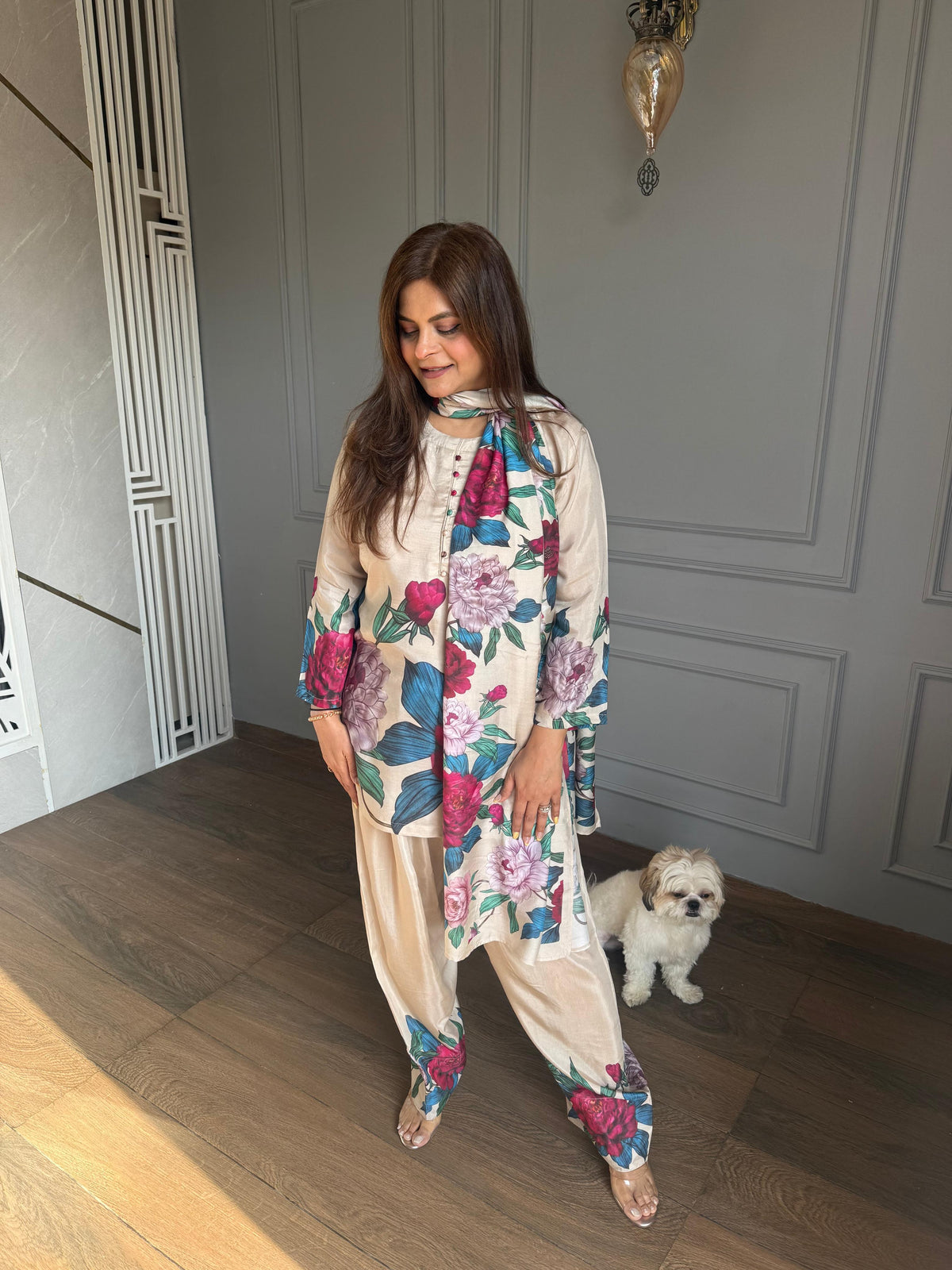 Pure crepe super comfortable and viral suits for summer (Safeena)