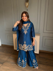 Beautiful hand embroidered suit for festive season (Shayra)