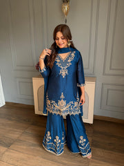Beautiful hand embroidered suit for festive season (Shayra)