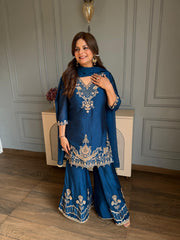 Beautiful hand embroidered suit for festive season (Shayra)