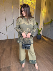 Super soft and warm knitted wool co-ord set (Pluto)