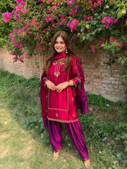 Beautiful hand embroidered farshi suit (Iraya)